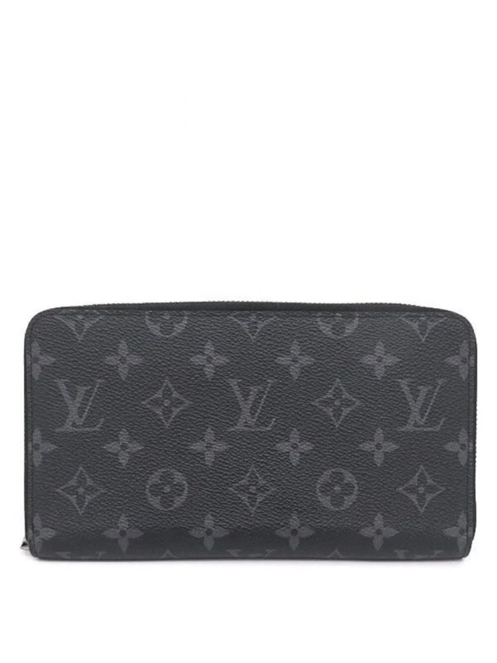 Louis Vuitton Wallet Zippy Organizer NM Monogram Eclipse Gunmetal Round Fastener